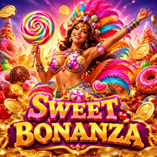 capa do slot Sweet Bonanza com doces e frutas